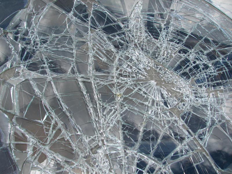 smashed glass