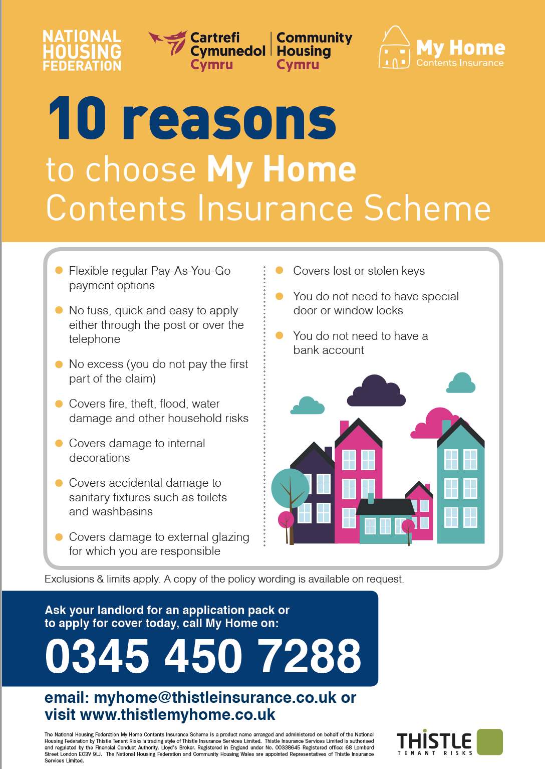 My Home Contents Insurance  Cadwyn Housing Association