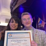 Staff receiving award on behalf of Cadwyn